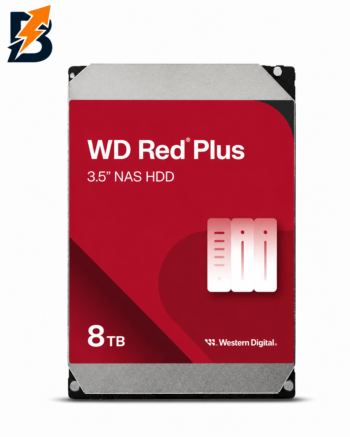 WD Red Plus 8TB NAS Hard Drive - 5400 RPM Class SATA 6Gb/S, CMR, 128MB Cache, 3.5 Inch - WD80EFPX