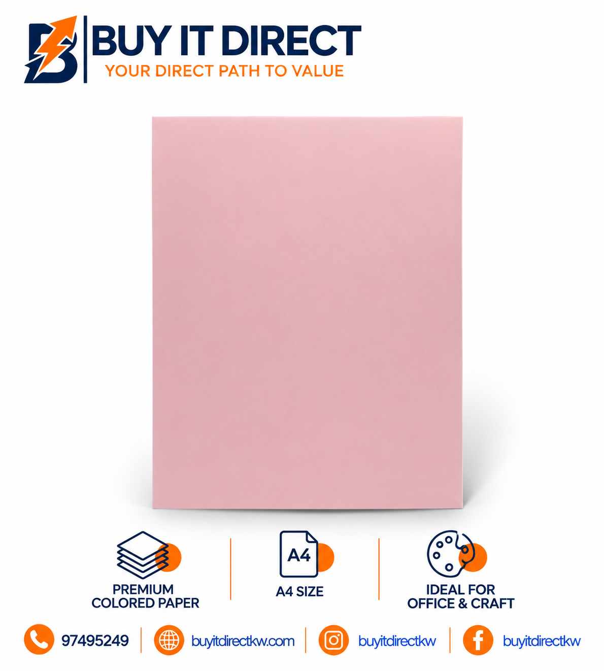 Pink Paper A4 50 Sheets