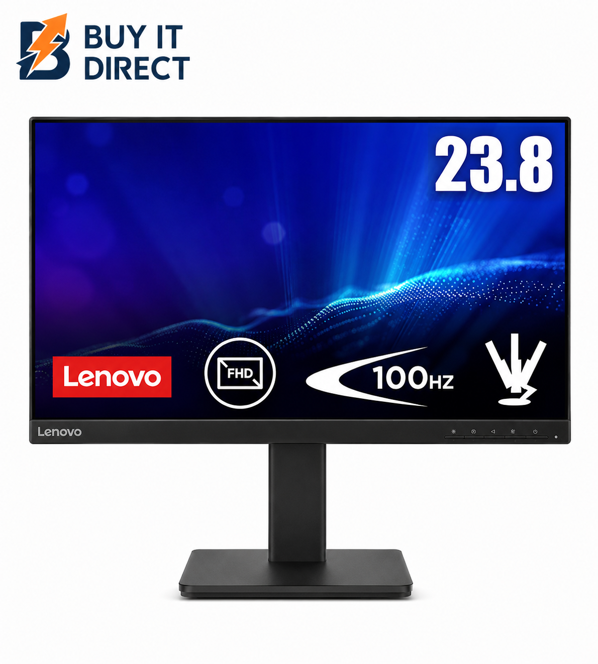 Lenovo L24-4e - 23.8" FHD IPS Anti-Glare / 4ms / Up To 100Hz / D-Sub / HDMI 1.4 / Raven Black - Monitor