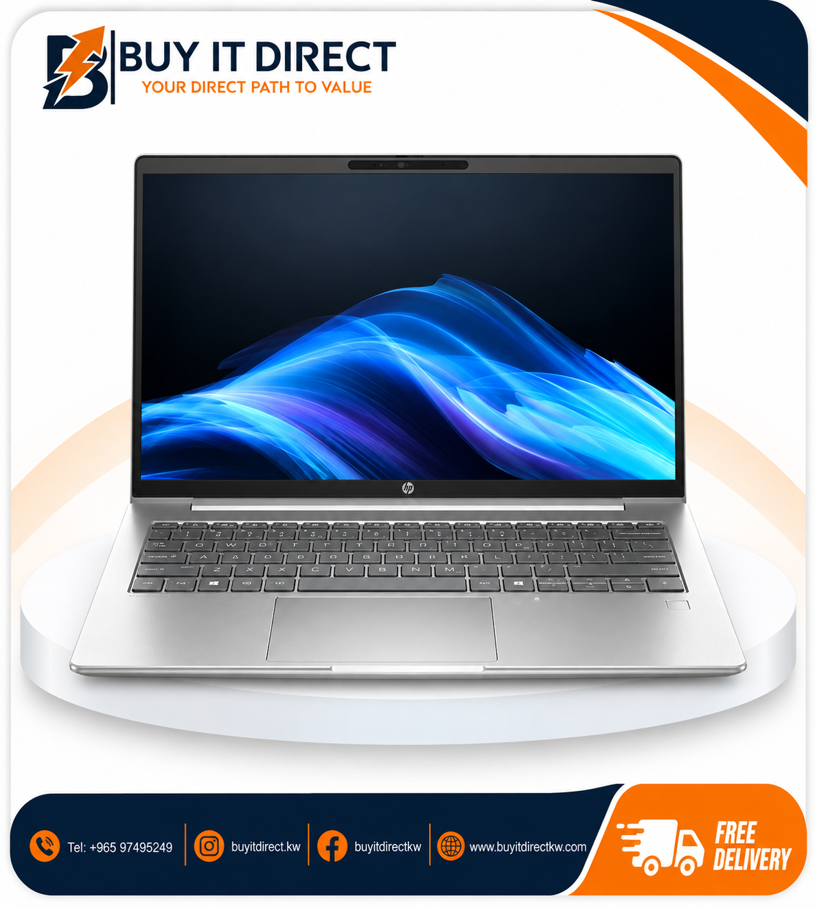 لابتوب HP ProBook 4 G1i AI - Ultra 7-255U / ذاكرة 16GB / SSD 512GB / شاشة 14 بوصة / DOS / ضمان سنة