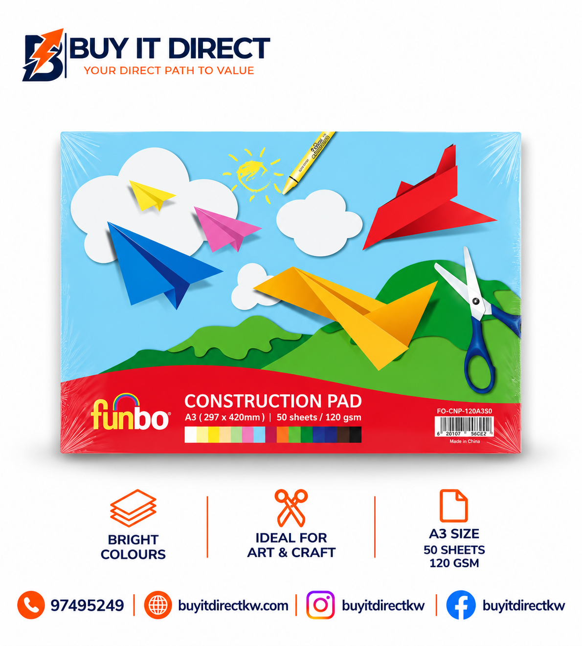 Construction Paper Pad A3 120 GSM