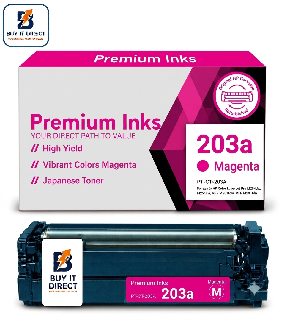 Premium 203A Magenta Compatible Toner Cartridge for HP Color LaserJet Printers