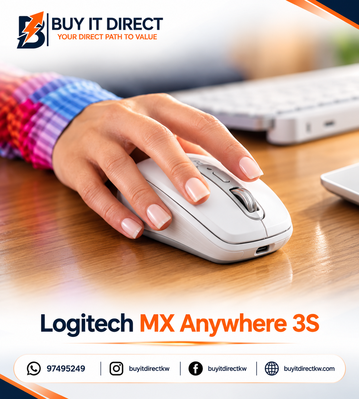 لوجيتك MX Anywhere 3S ماوس لاسلكي غرافيت