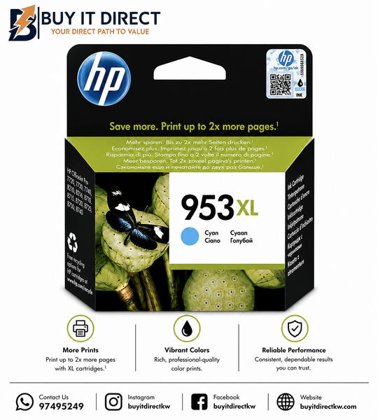 HP 953XL High Yield Cyan Original Ink Cartridge