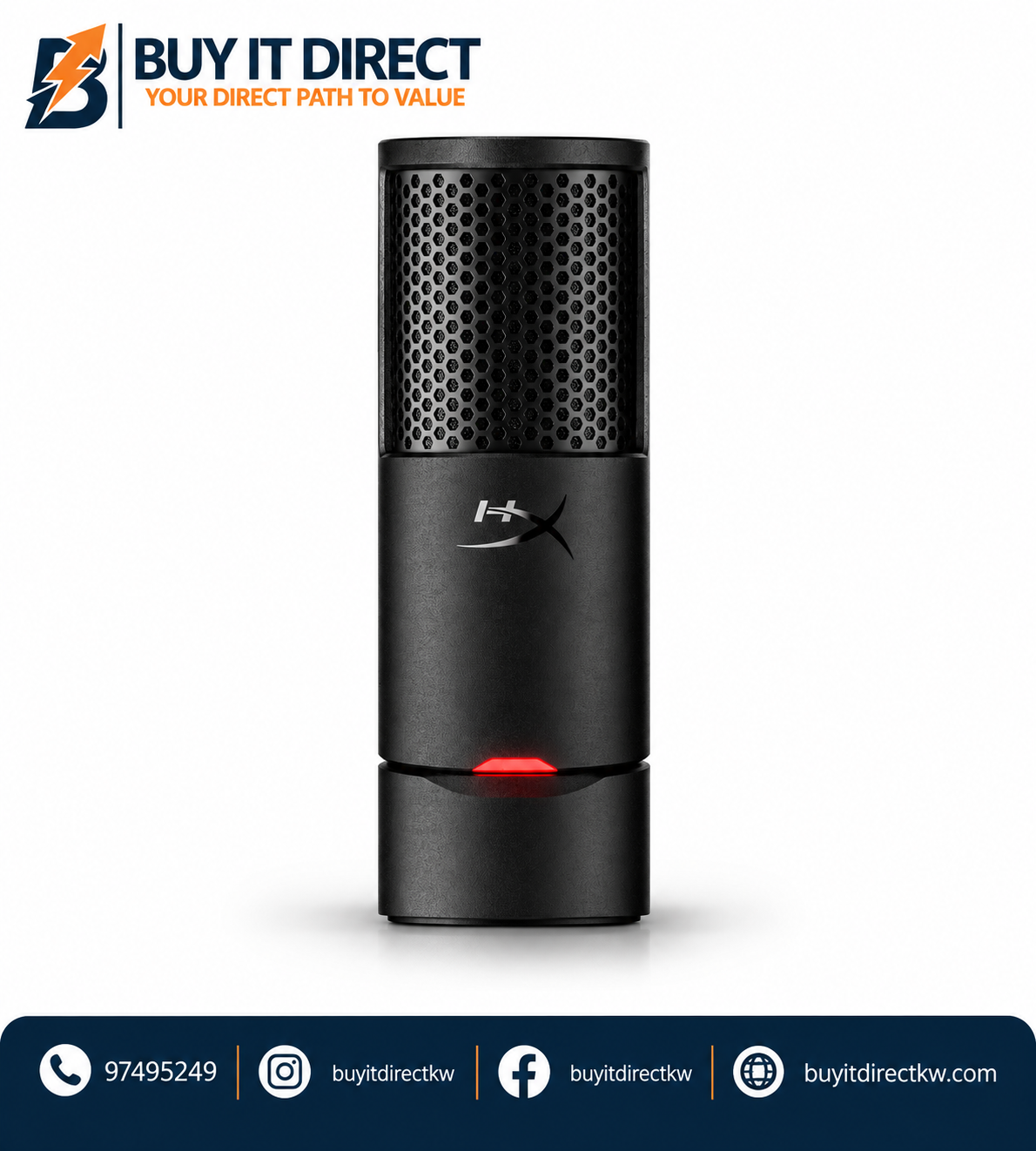 ميكروفون هايبر اكس سولو كاست 2 USB للألعاب اسود