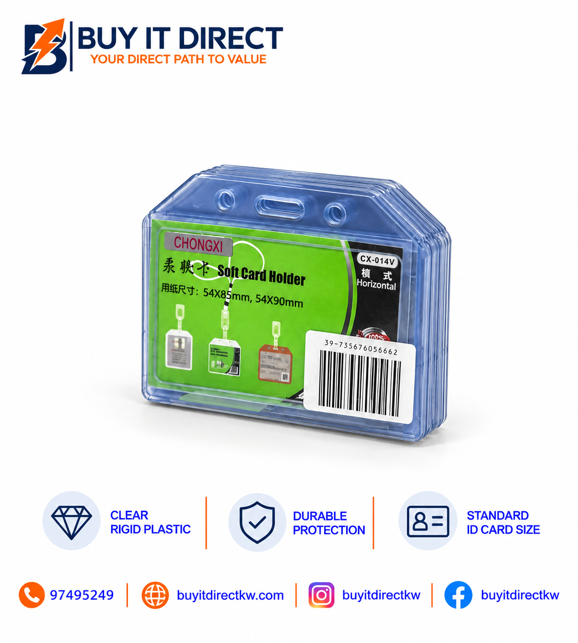 Soft Card Holder T-014H – 10 Pieces Packet