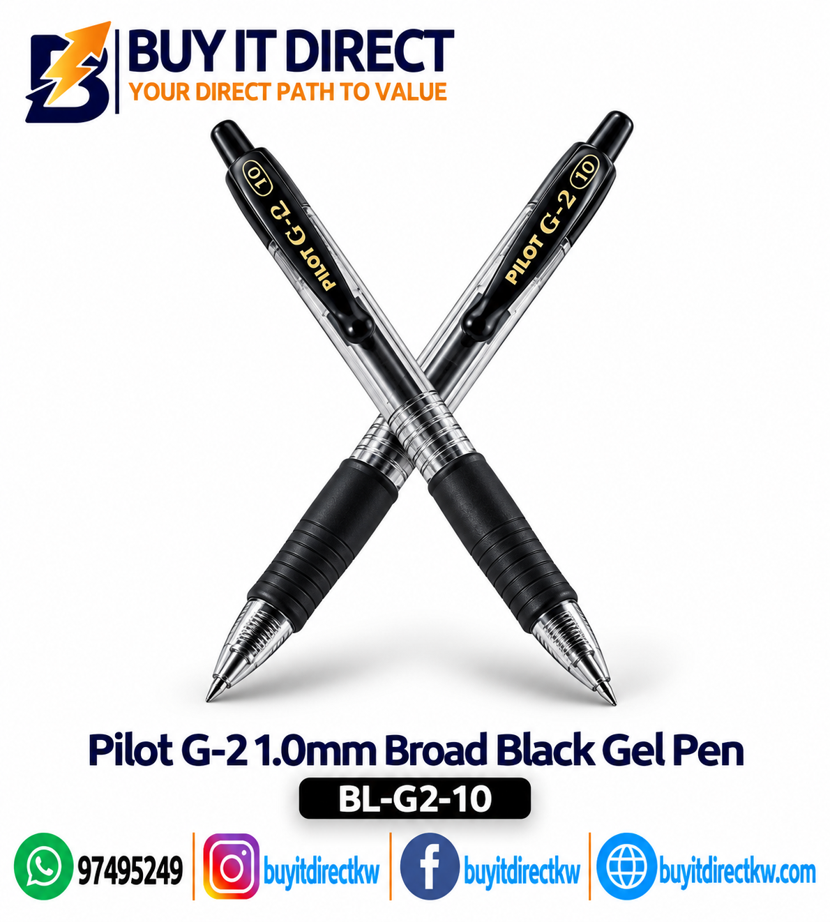 PILOT G-2 1.0 BLACK PEN