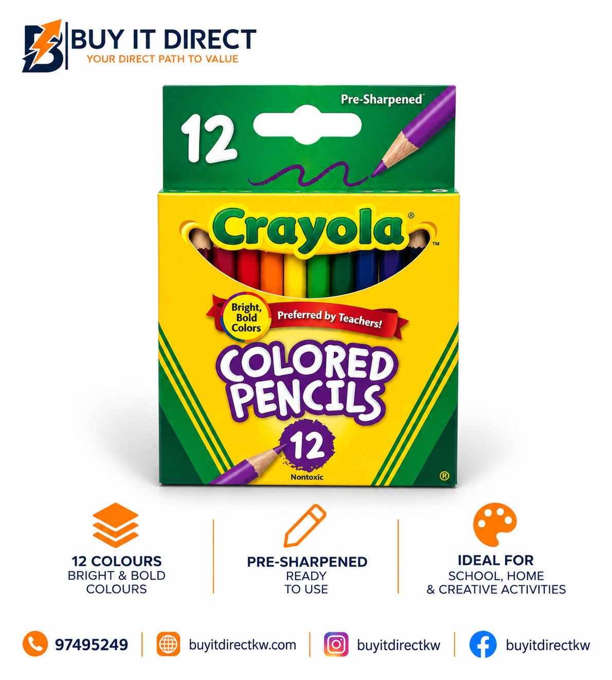 Crayola 12 Coloured Pencils