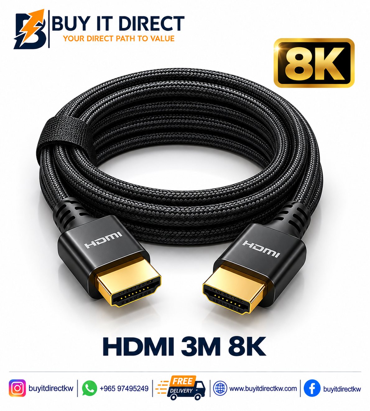 Optical HDMI 8K 3mtr Cable