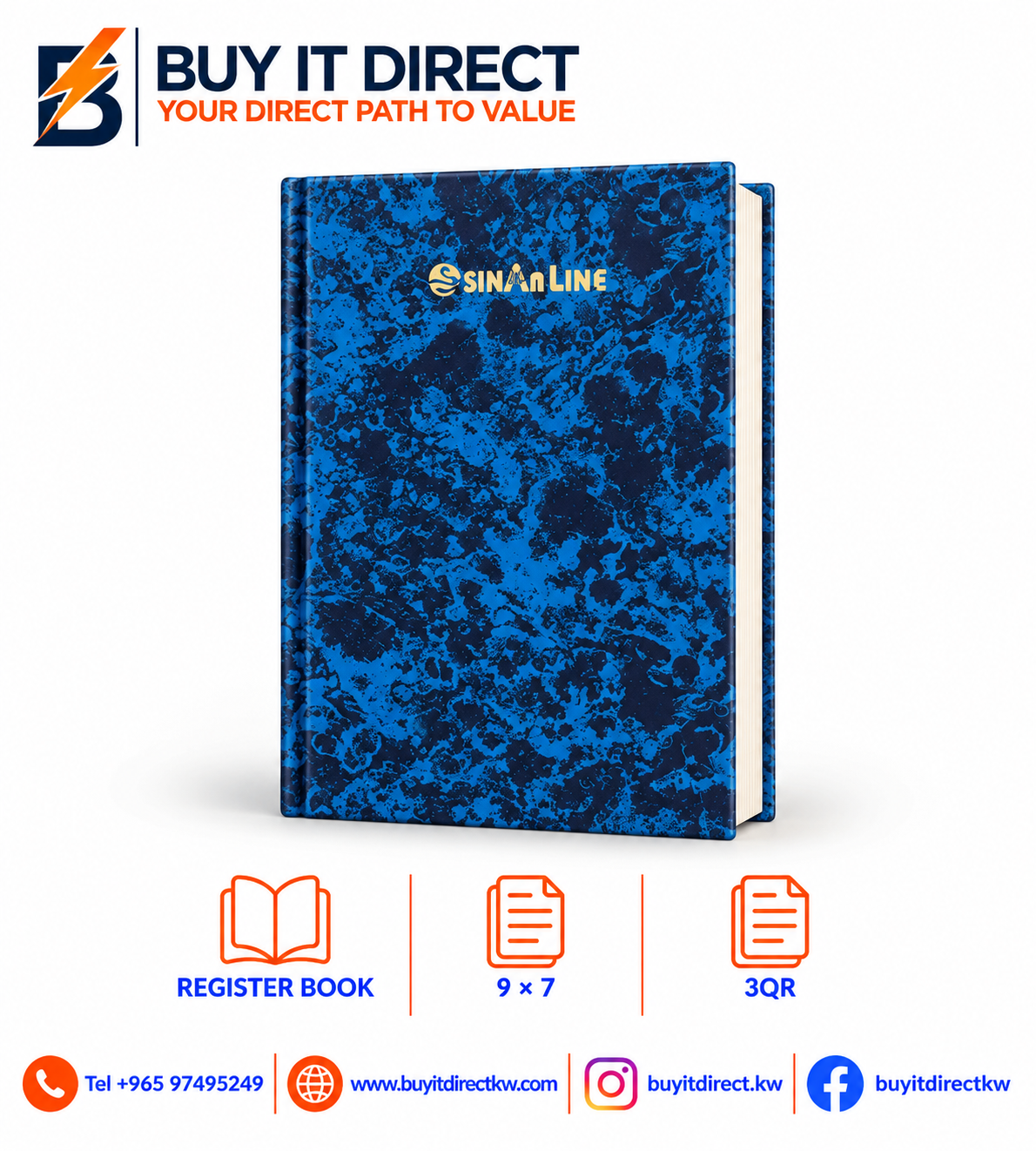 Register Book 9×7 3QR