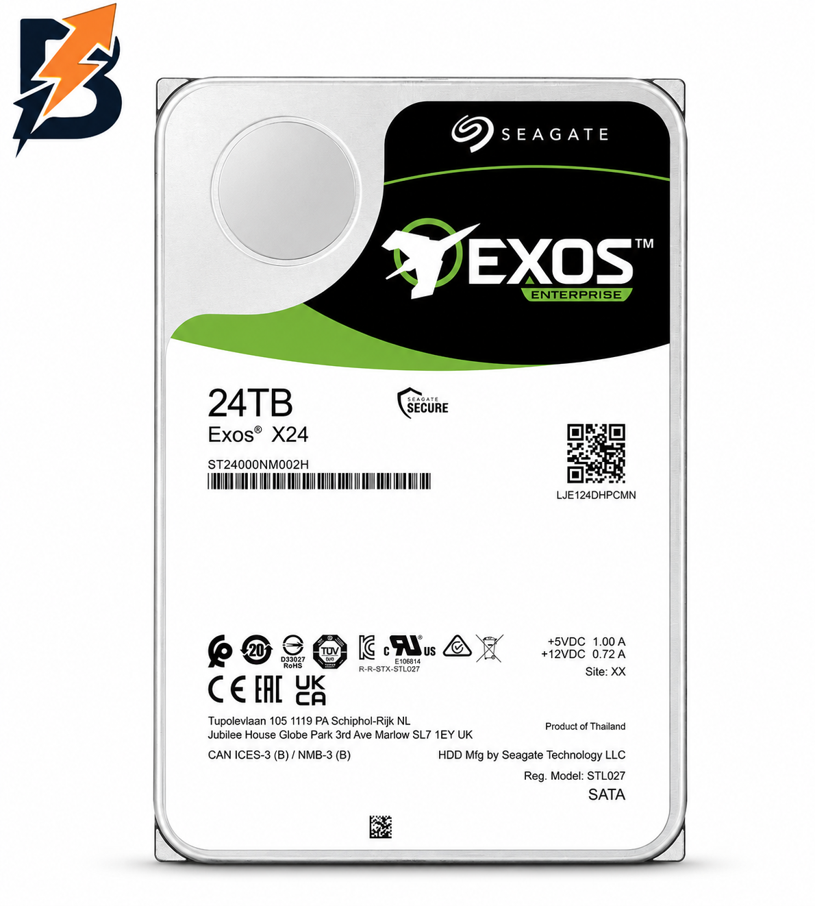 Seagate 24TB EXOS X24 HDD 3.5″ SATA III Internal Hard Drive, 7200rpm