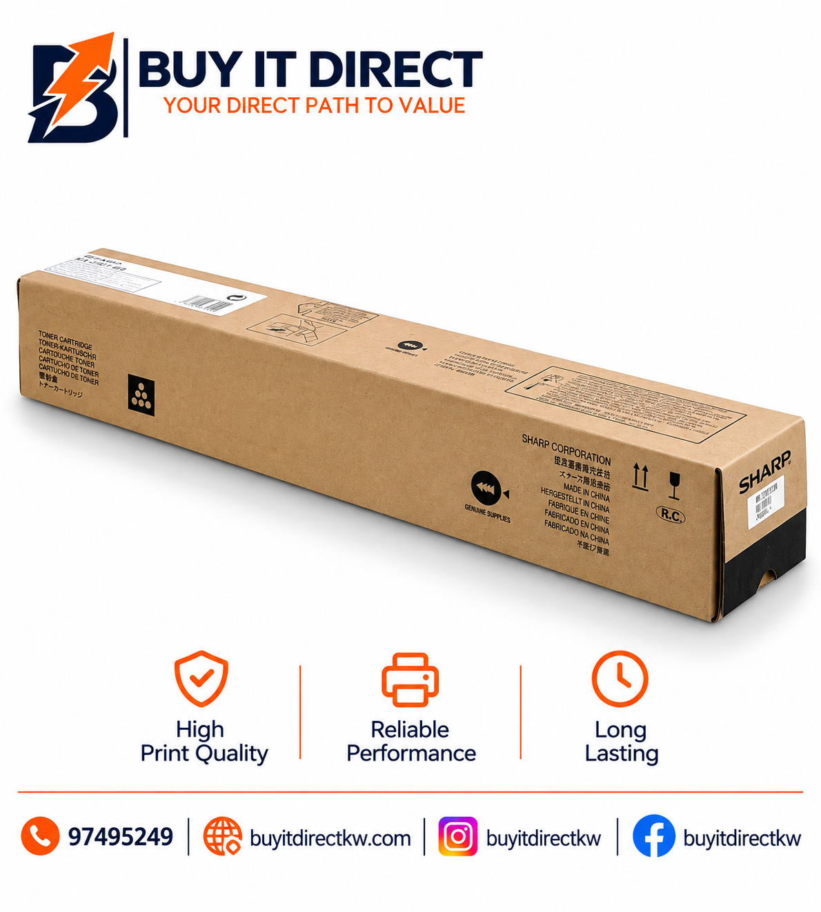 خرطوشة تونر أسود أصلية Sharp MX-23NTBA