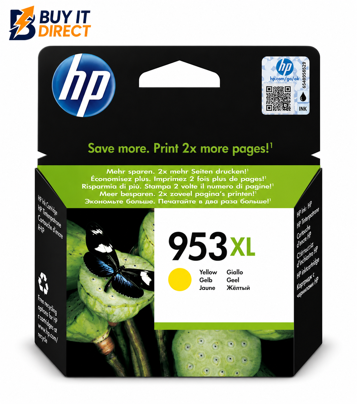 HP 953XL High Yield Yellow Ink Cartridge 