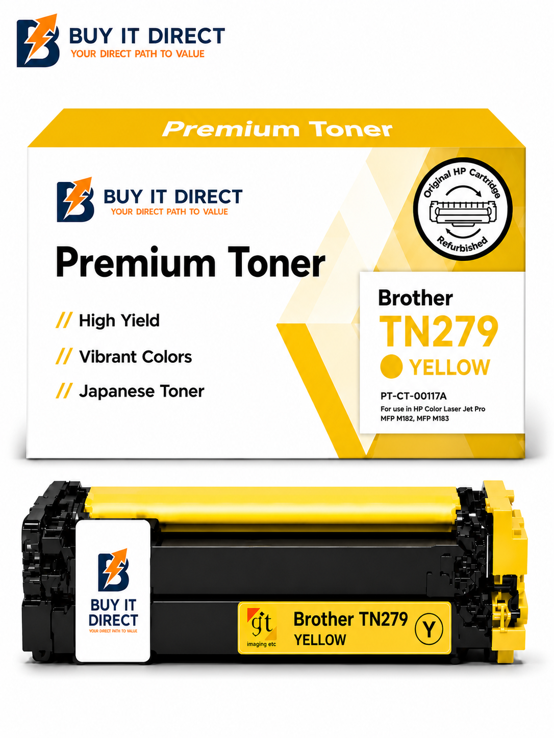 Premium Brother TN279Y Yellow Toner Cartridge