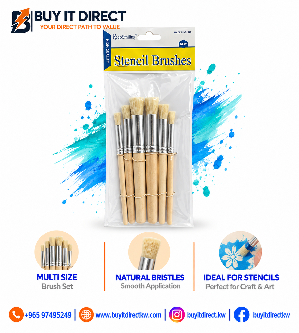 Stencil Brushes for Painting