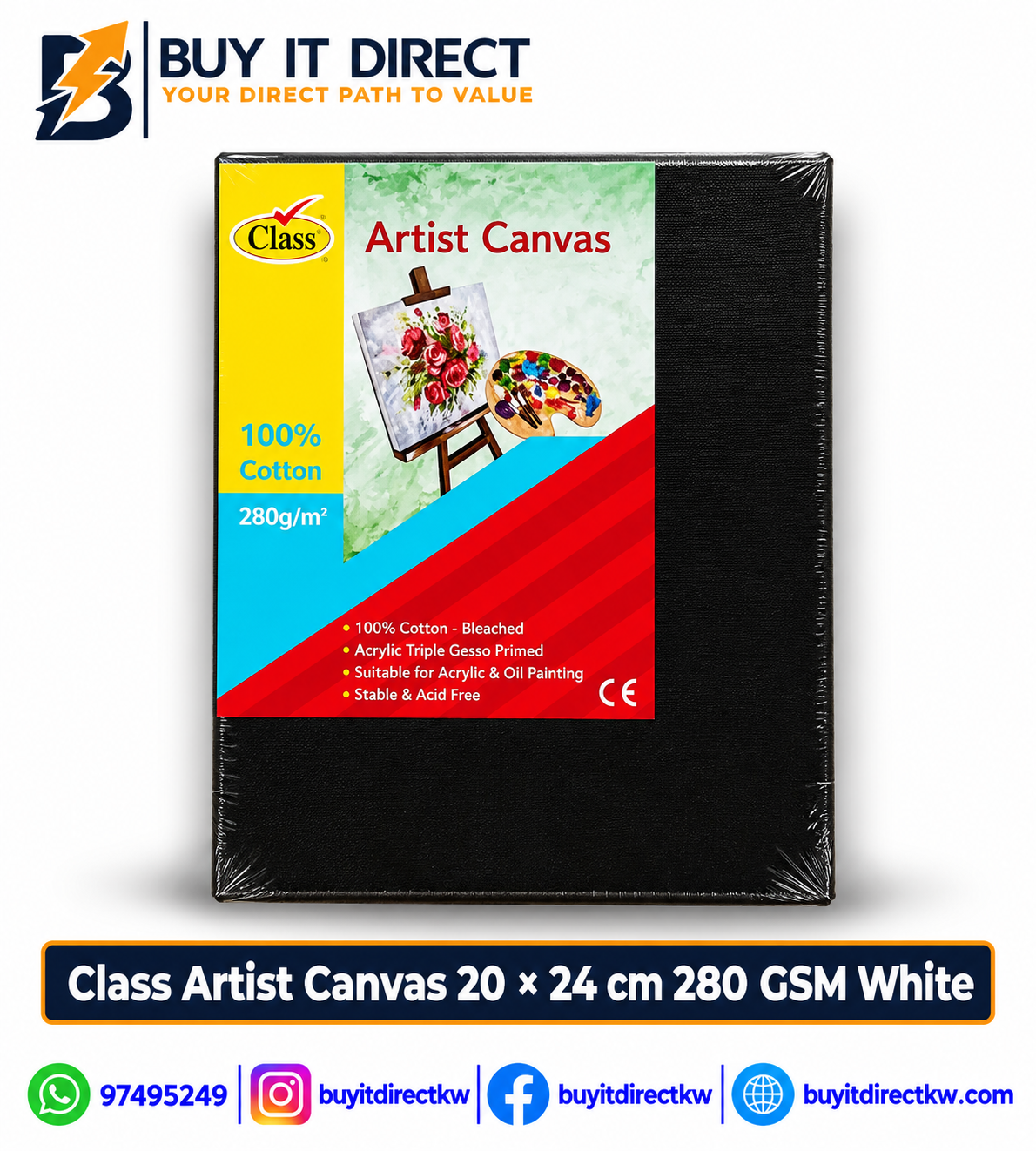Class Artist canvas 280 gsm 20x24 cm
