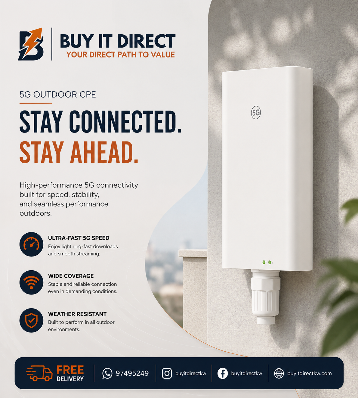 Huawei 5G CPE Max 6 Outdoor WiFi 6 Router H362 383 2.5Gbps