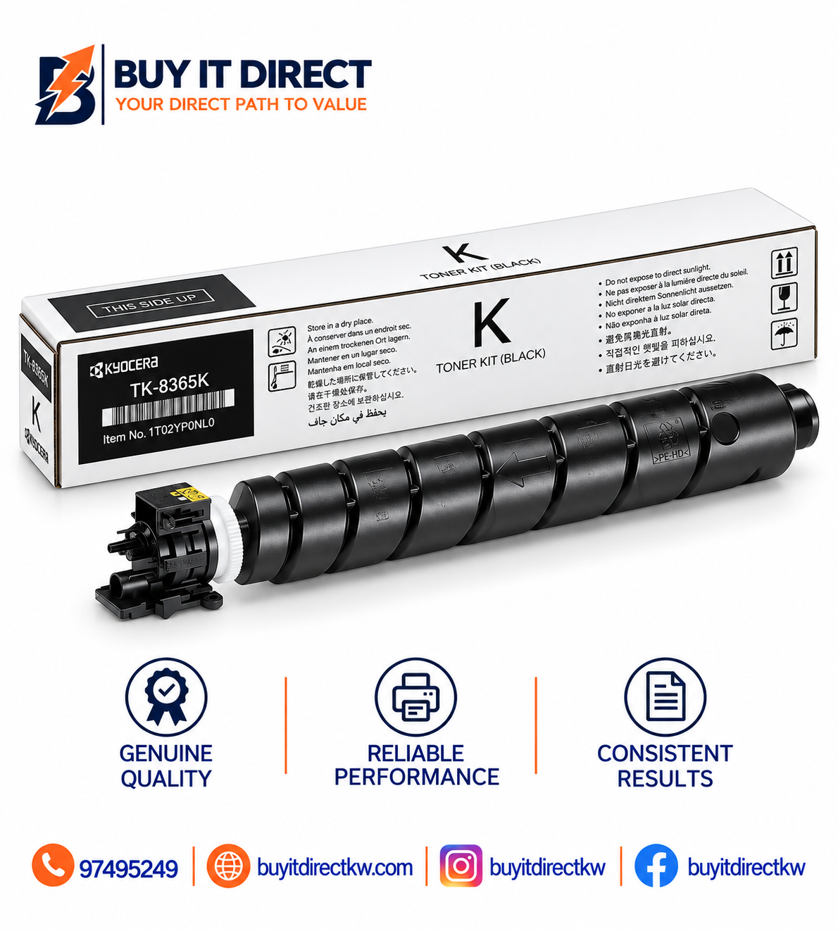 Kyocera TK8365K Black Toner Cartridge