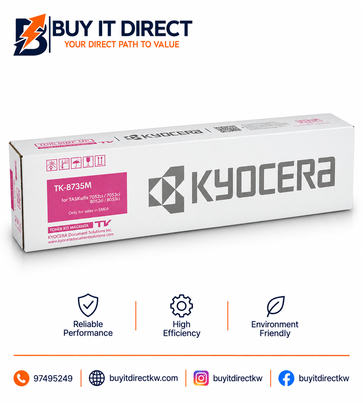 خرطوشة تونر أرجواني Kyocera TK8735M