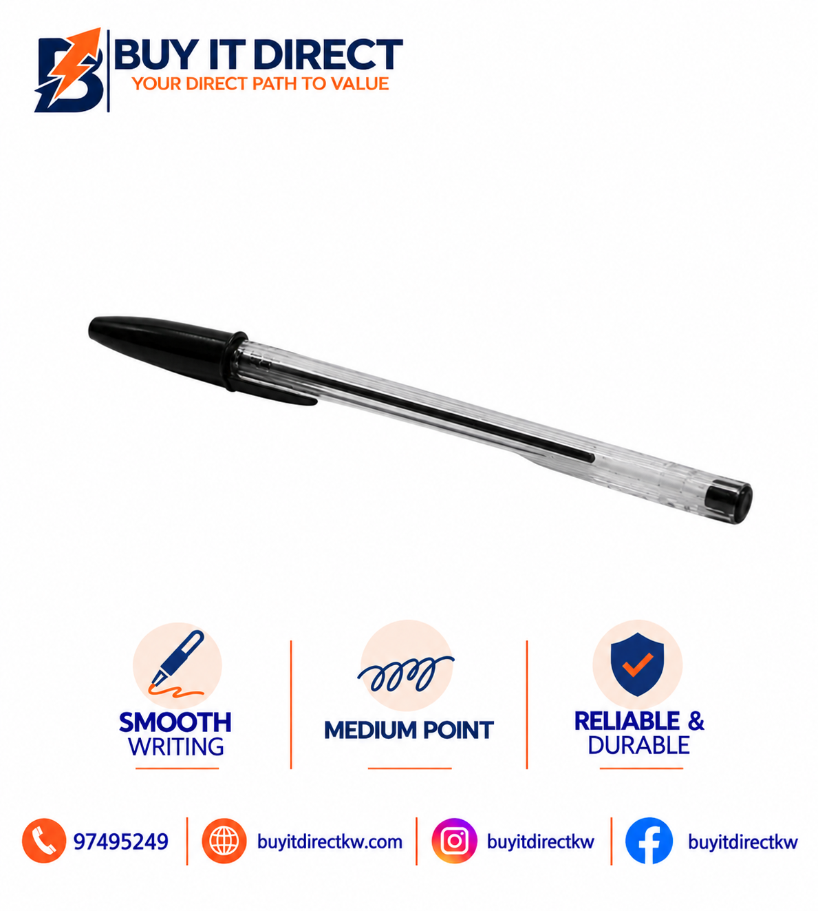 أقلام BIC باللون الأسود