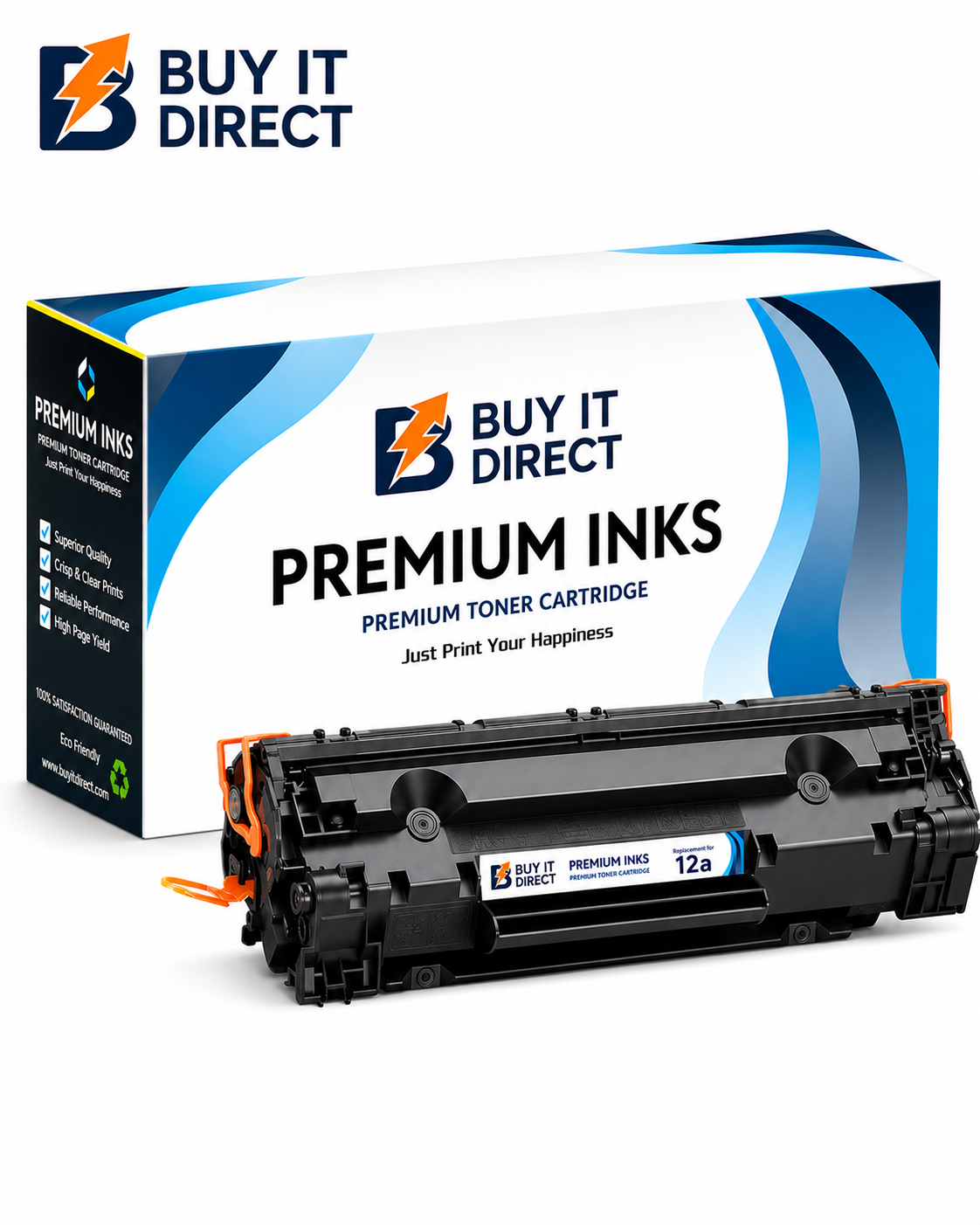 خرطوشة تونر Premium 12A متوافقة لطابعات HP LaserJet