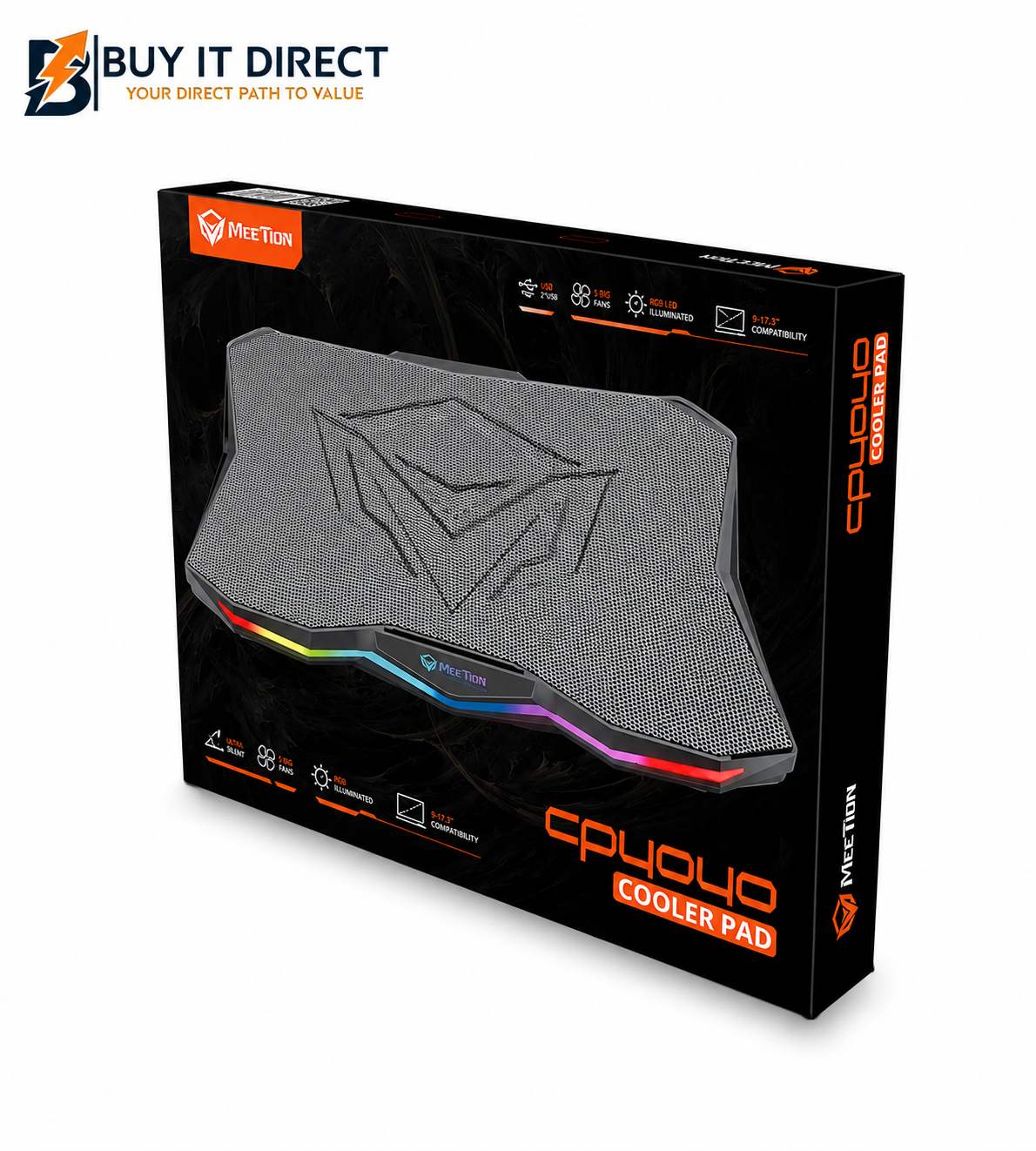 Meetion CP4040 RGB Gaming Cooling Pad 17.3″