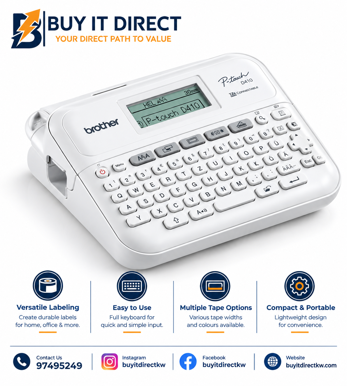 Brother PT-D410 Desktop PC-Connectable Label Printer