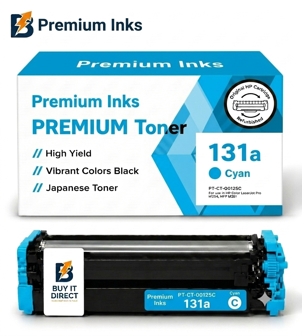 Premium 131A Cyan Compatible Toner Cartridge for HP Color LaserJet Printers