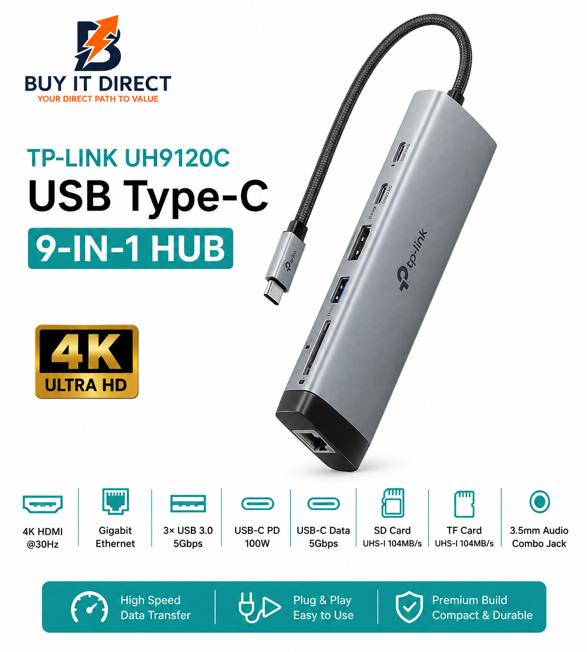 TPLink UH9120C USB Type-C 9 in 1 Hub