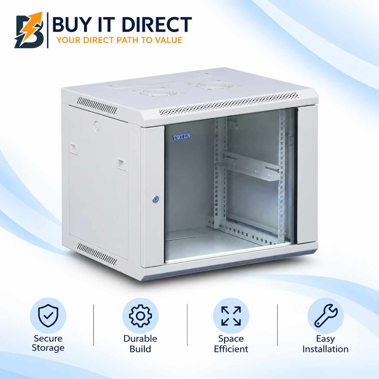 Toten 6U 600×440 Wall Mount Cabinet – Grey
