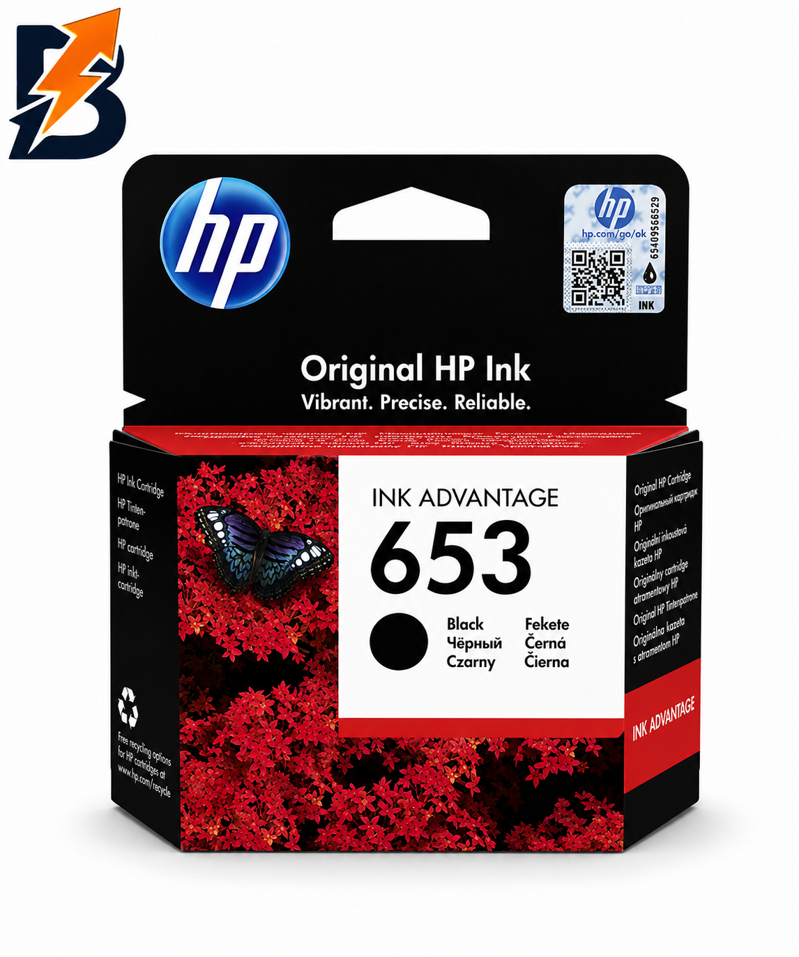 HP 653 Black Ink Cartridge