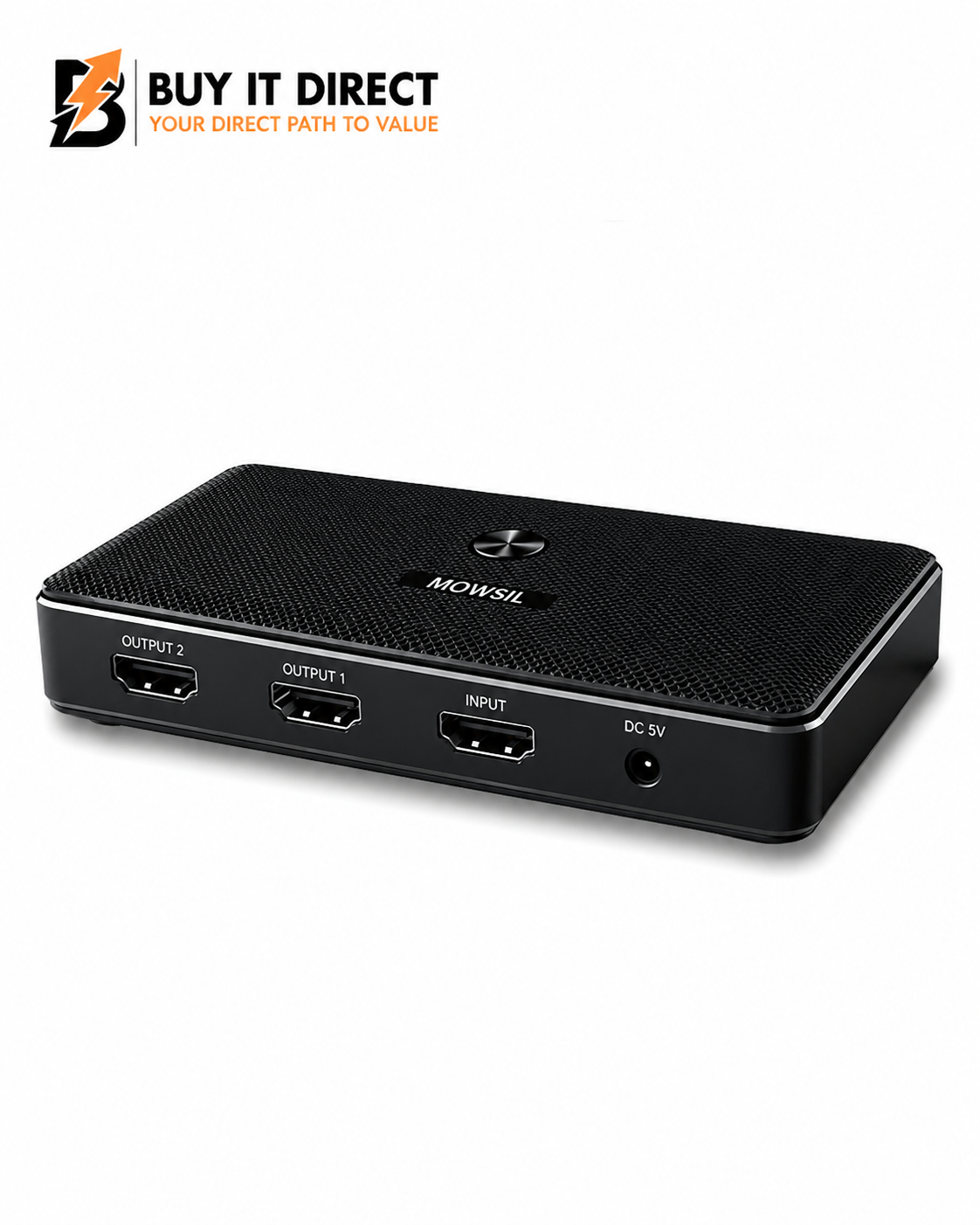 Mowsil HDMI Splitter 1x2 4K 30Hz 3D HDR Full HD