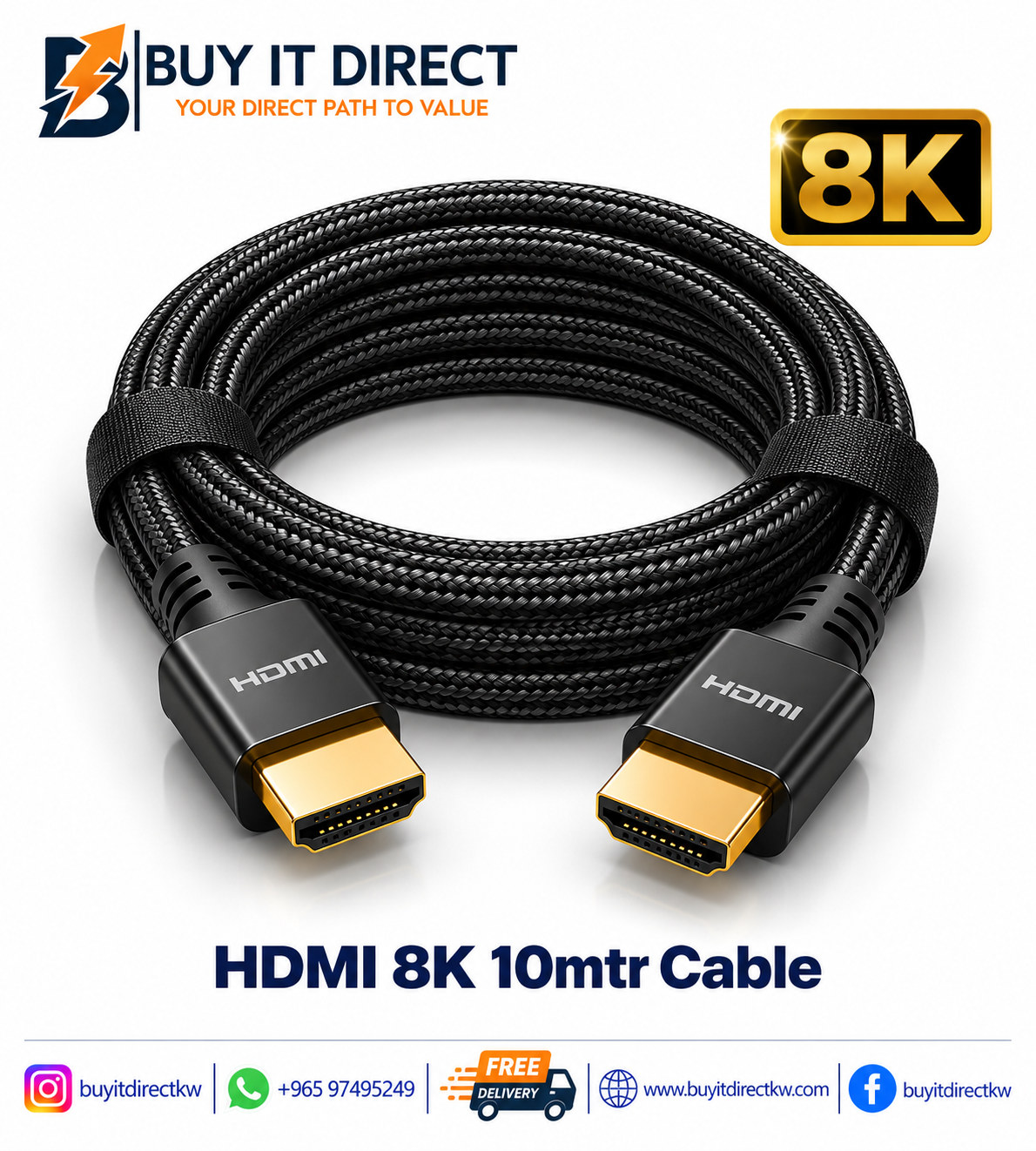 Optical HDMI 8K 10mtr Cable