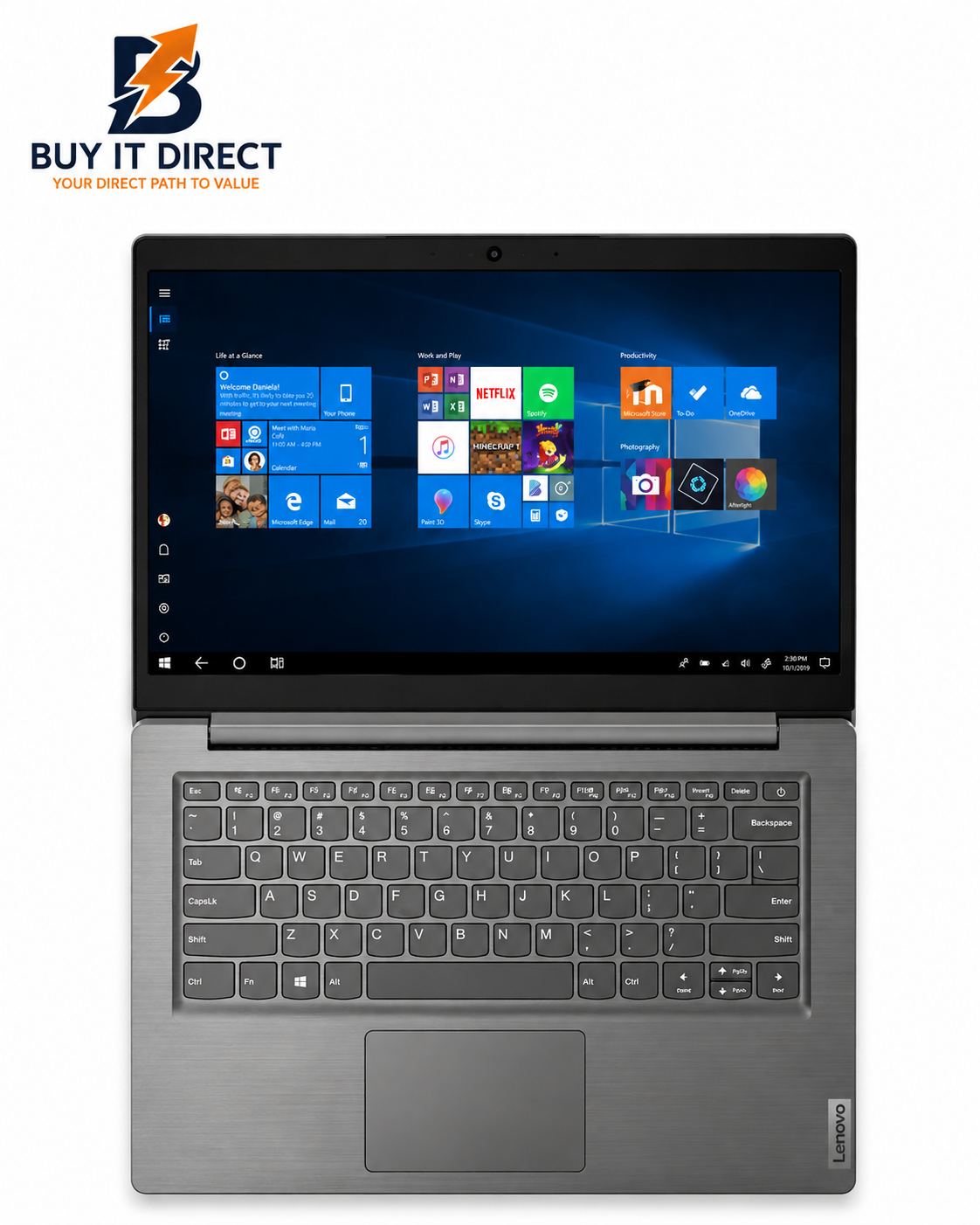 Lenovo V14 IIL Laptop 14 Inch Intel Core i5 10th Gen 4GB RAM 1TB HDD DOS Iron Gray