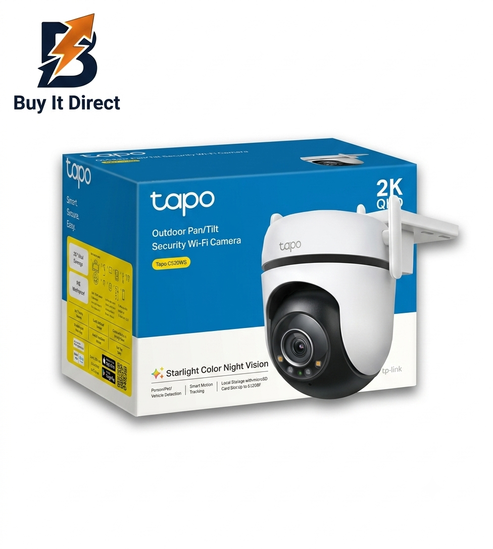 كاميرا TP-Link Tapo C520WS الأمنية الخارجية التي تعمل عبر Wi-Fi وتدعم التحريك والإمالة