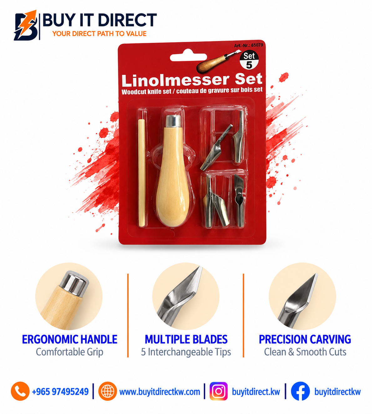 Linoleum Carving Knife Set
