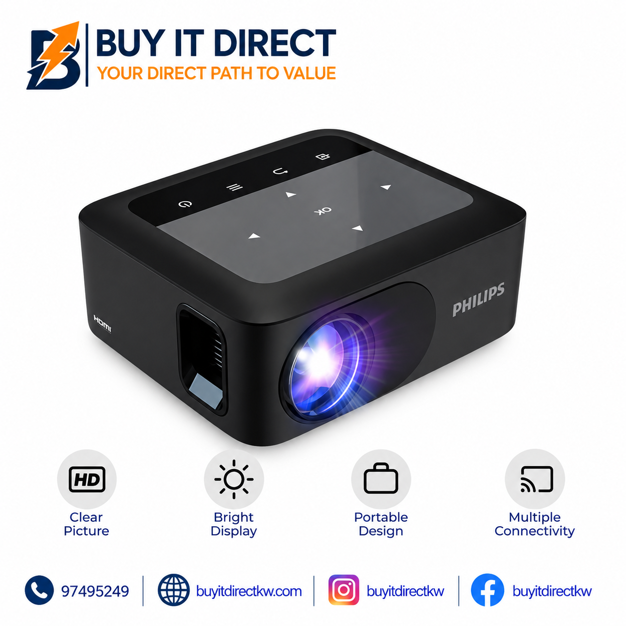 جهاز عرض منزلي فيليبس نيوبيكس 110 NPX110 أسود