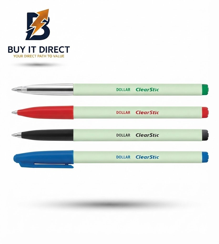 Dollar Clear Stick F 0.7 mm Ball Pen Pack Of 10 And 50