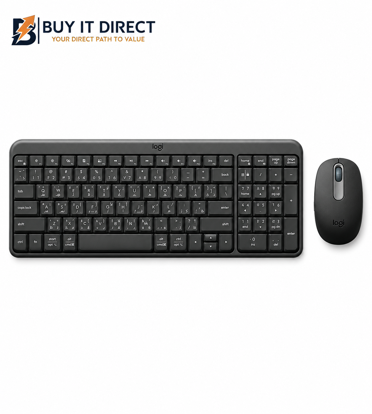 Logitech K250 Compact Bluetooth Wireless Keyboard Arabic English