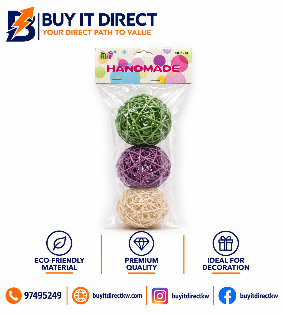 Crafting rope – Assorted Rattan Balls