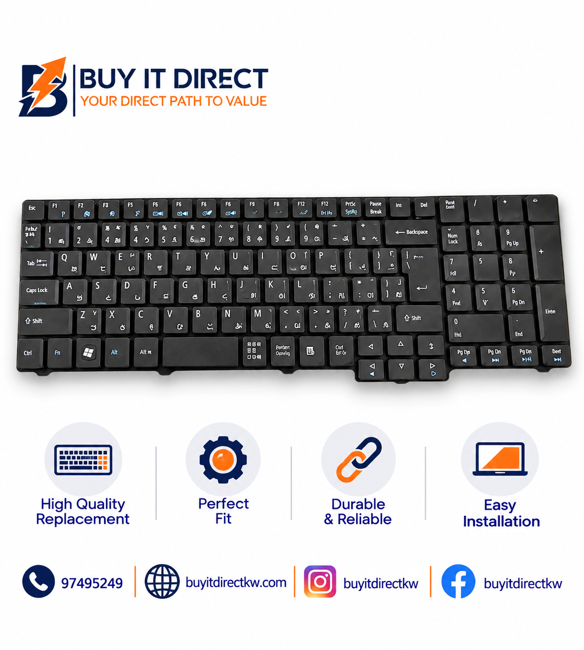 ACER Aspire Laptop Keyboard Compatible with 7220 7320 6930G 5535 Series