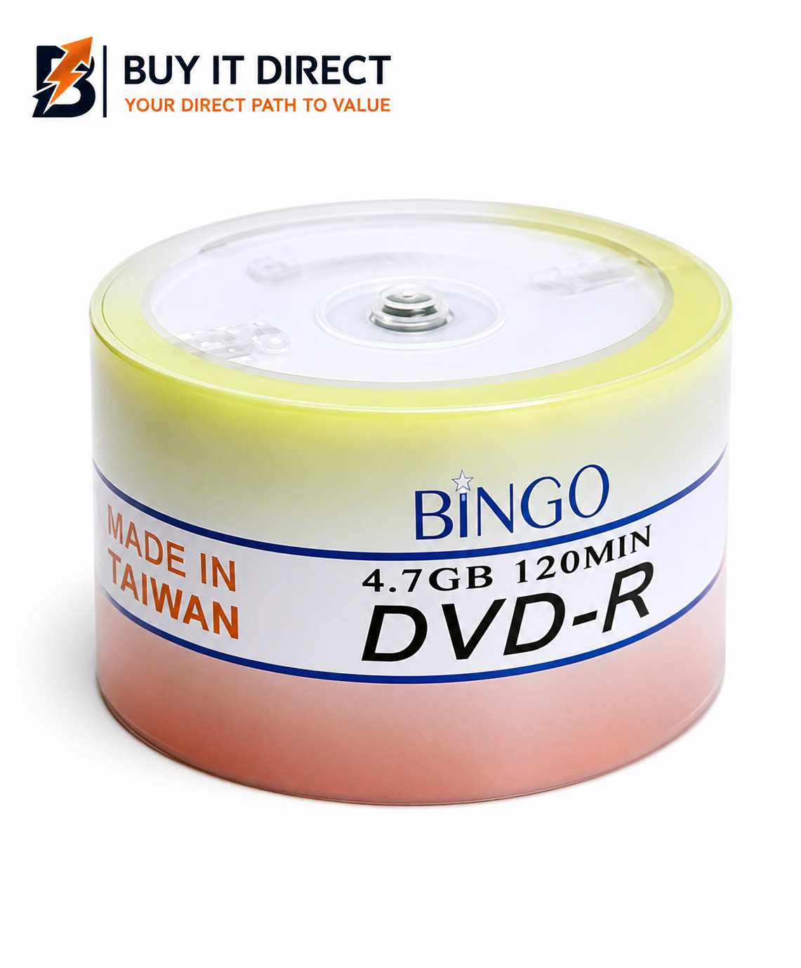 بينجو أقراص DVD R فارغة سعة 4.7 جيجابايت 120 دقيقة سرعة 16X عبوة 50 قرص