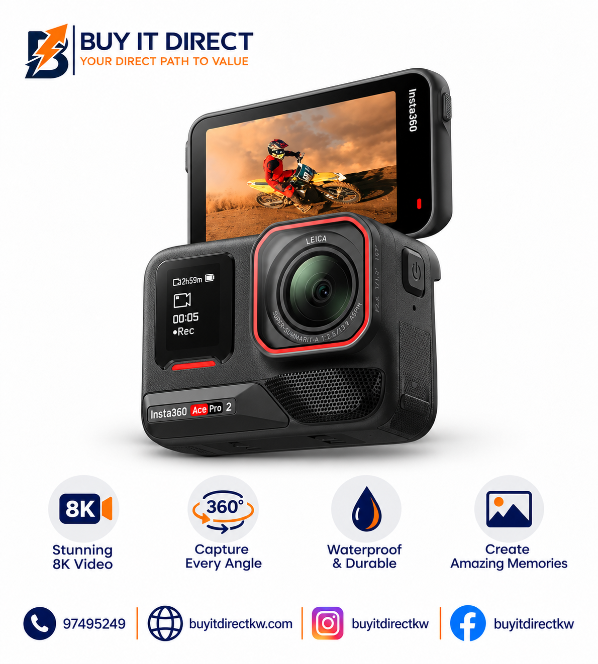 إنستا360 Ace Pro 2 الحزمة القياسية
