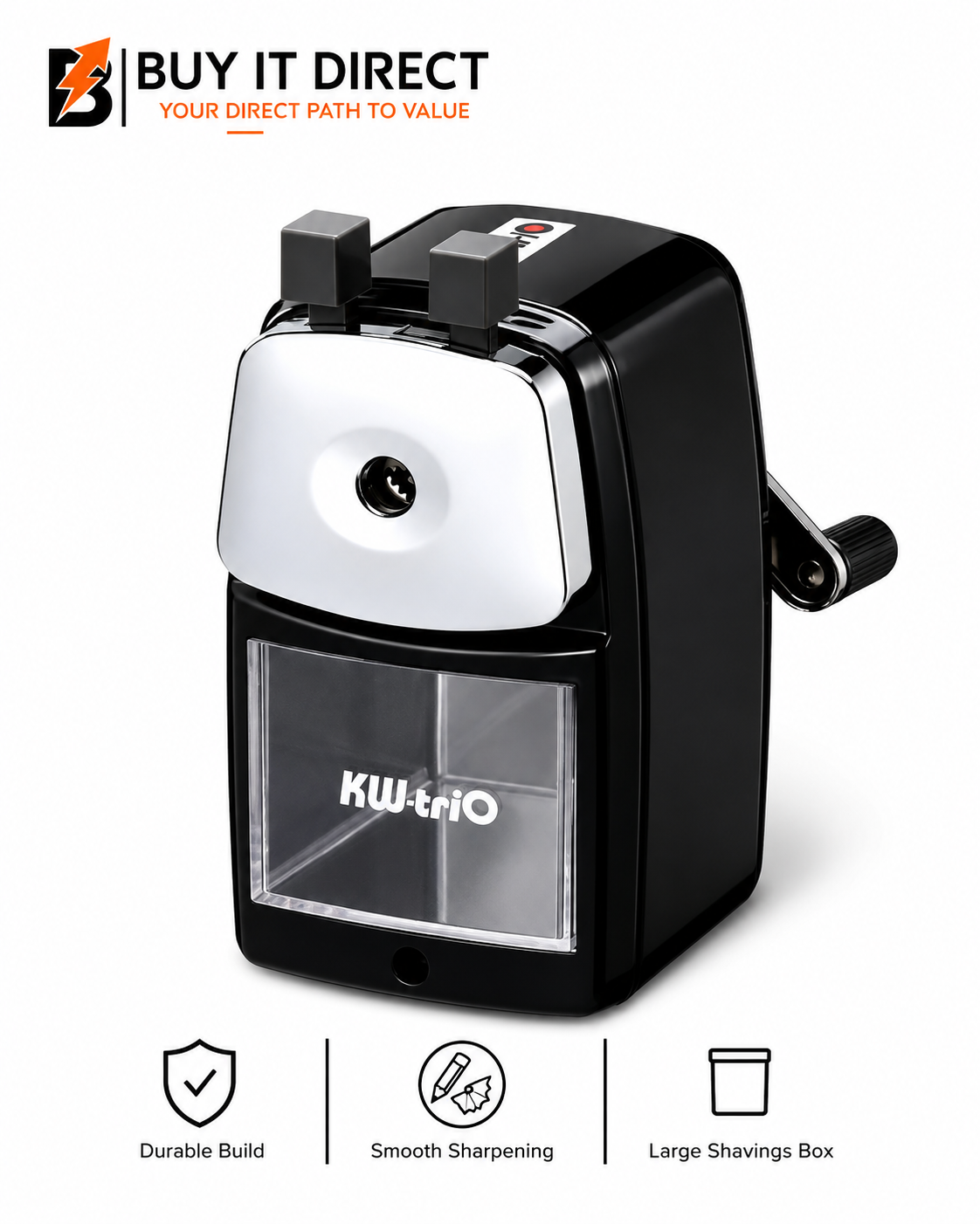 KW TRIO Pencil Sharpener Assorted Colors 030VA