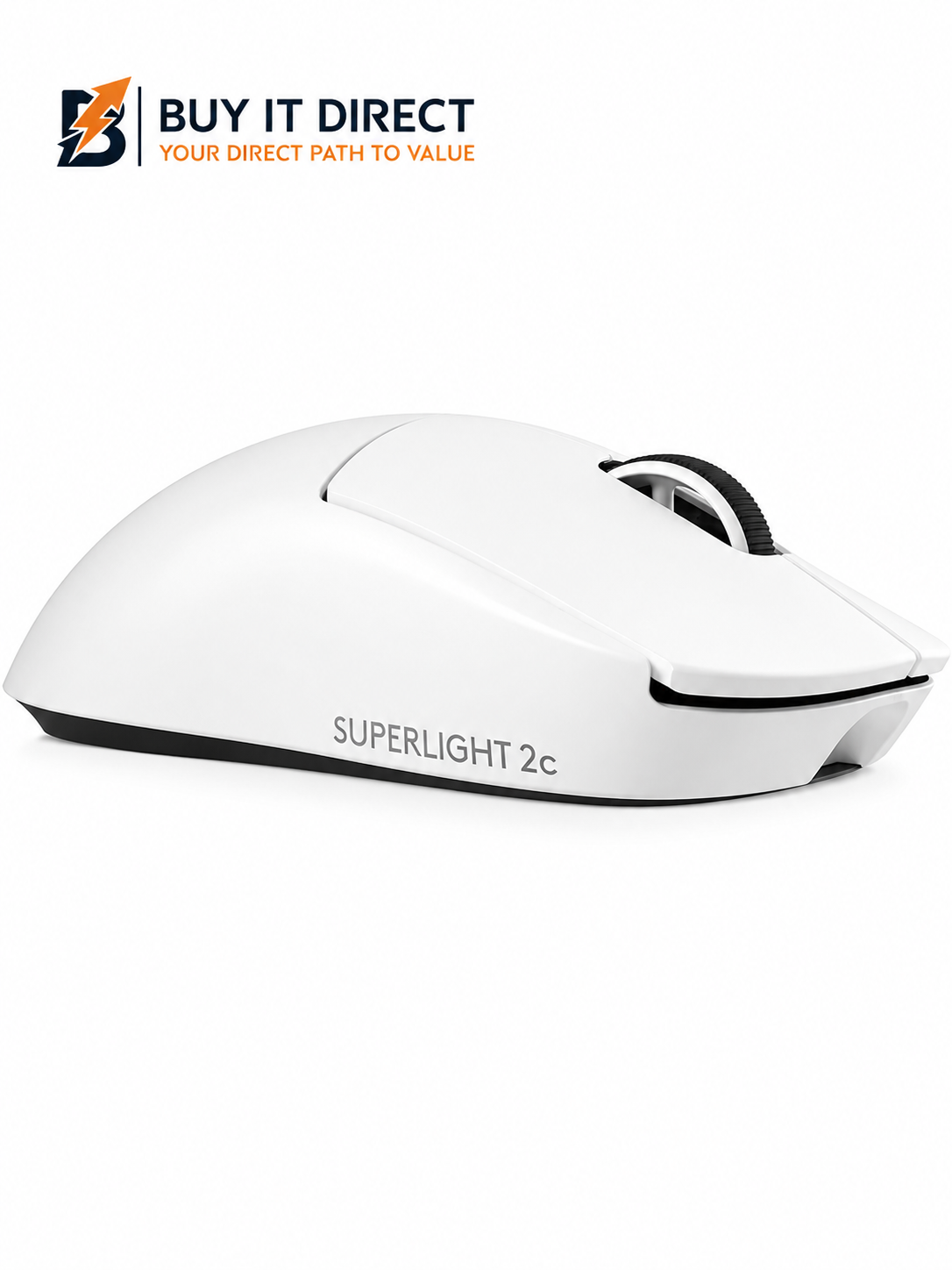 ماوس الألعاب اللاسلكي Logitech Pro X Superlight 2c Compact LIGHTSPEED بدقة 44000 DPI ووزن 53 جرام باللون الأبيض