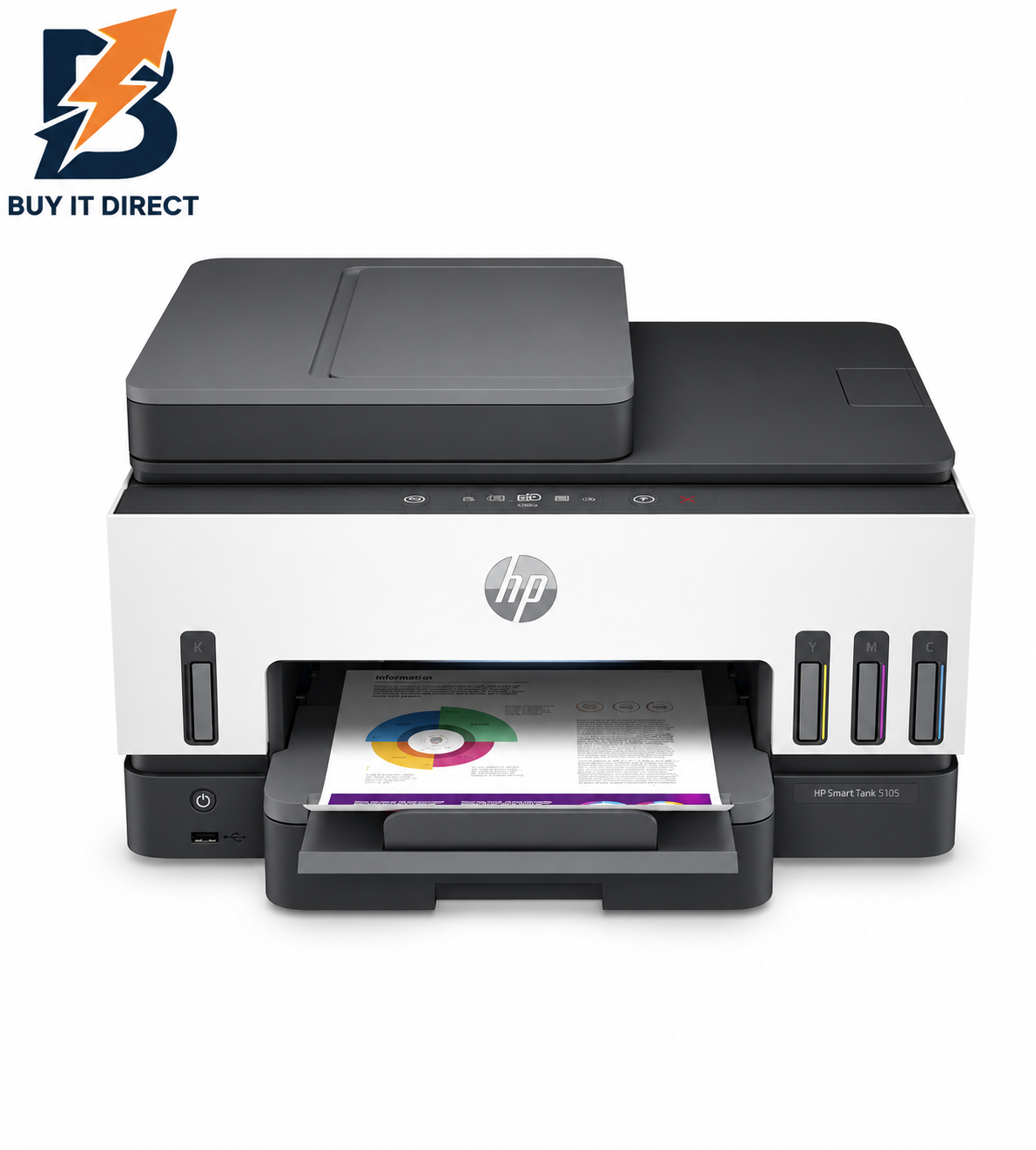 HP Smart Tank 790 AIO - 15ppm / 4800dpi / A4 / USB / LAN / Wi-Fi / FAX / Bluetooth / Color Inkjet - Printer