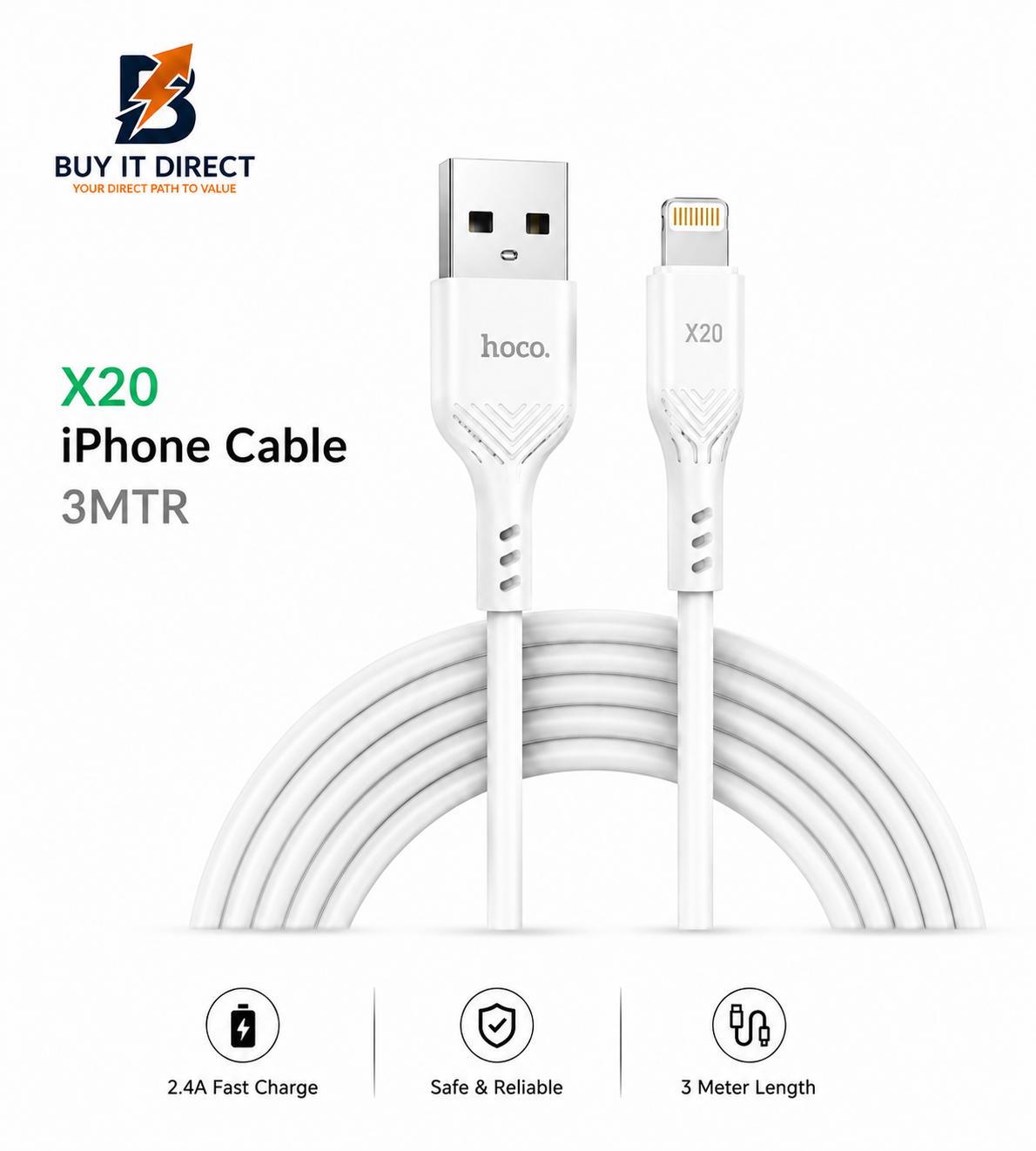 Hoco X20 iPhone Cable 3M