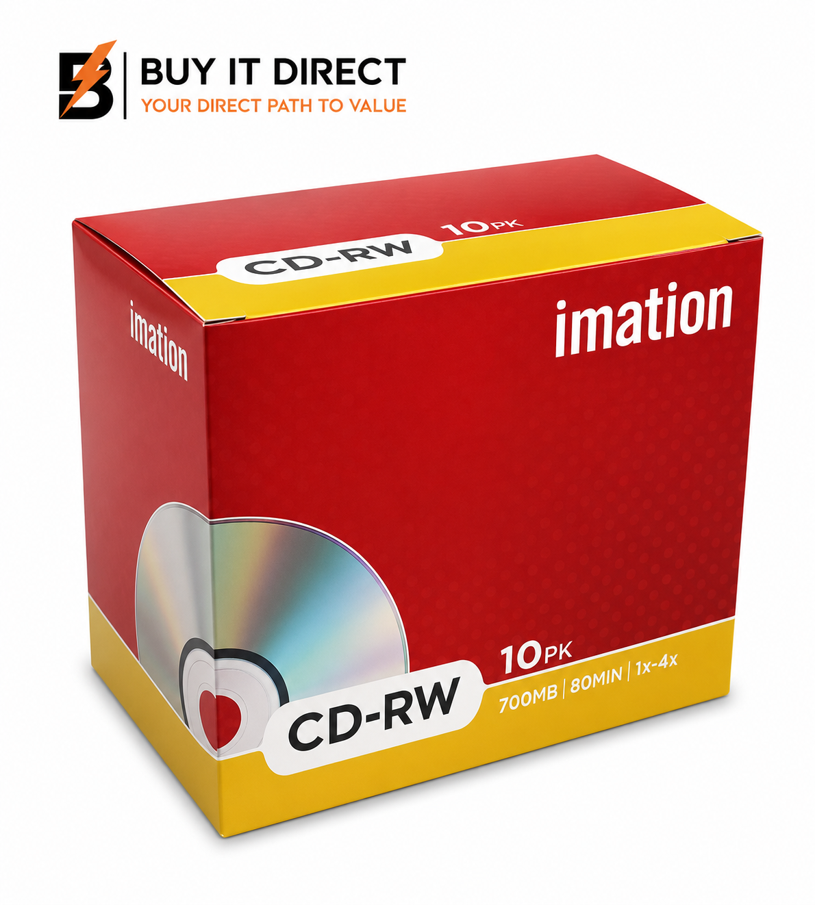 Imation CD RW 700MB Rewritable Discs 10 Pack