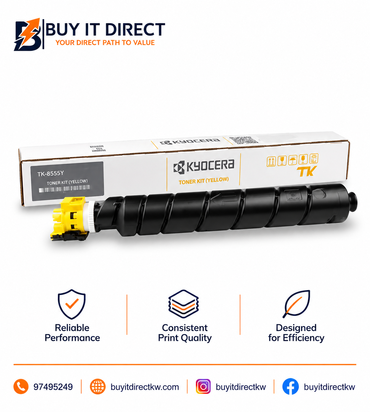خرطوشة تونر أصفر Kyocera TK8555Y