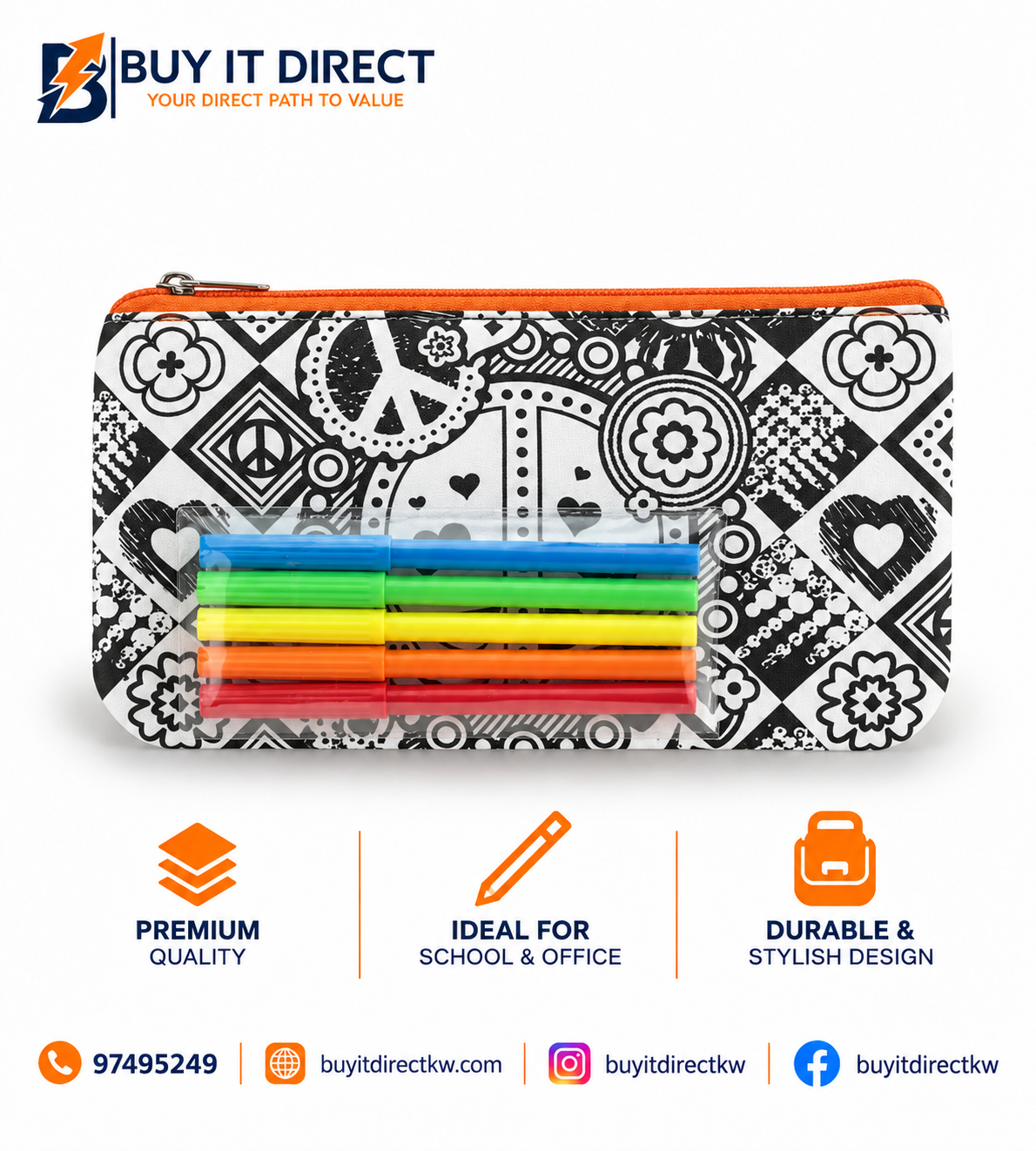 Pencil Pouch with markers